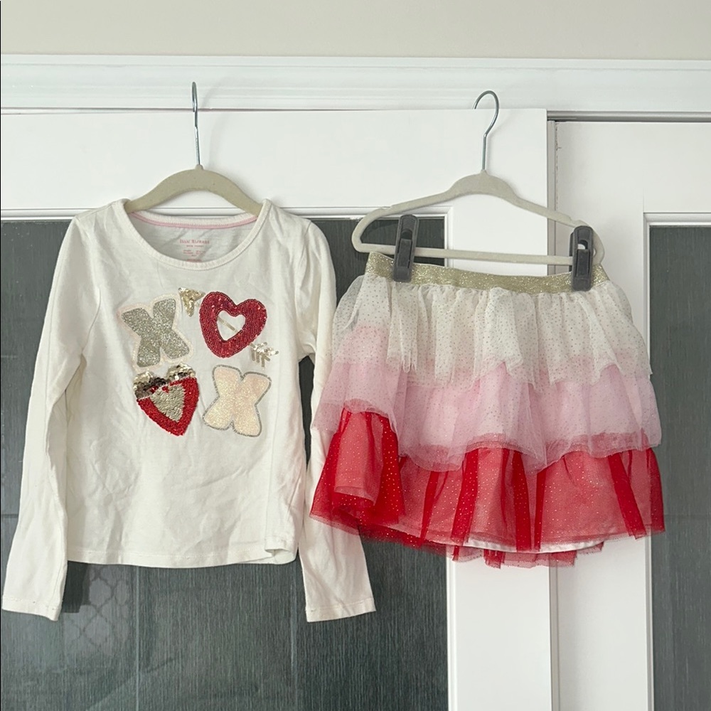 Isaac Mizrahi Kids White and Red Matching Set